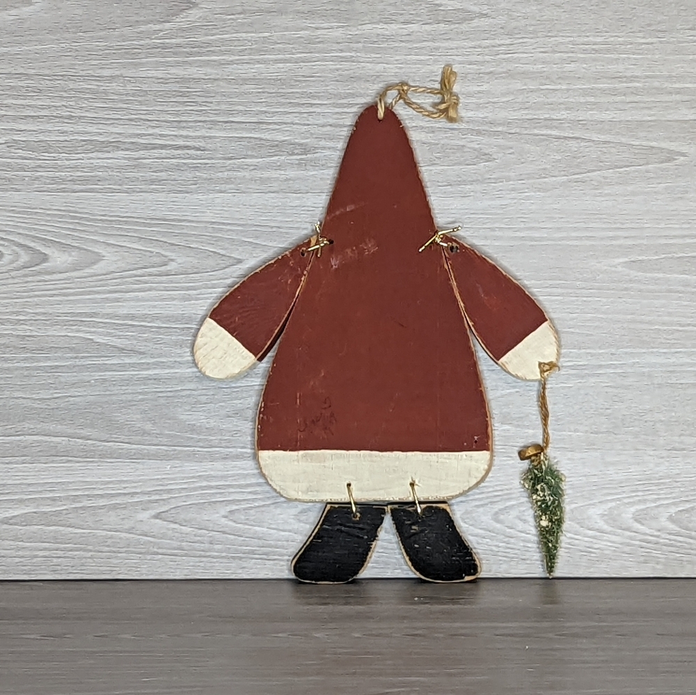 Primative Rustic Handmade Hanging Santa - Picture 2 of 6